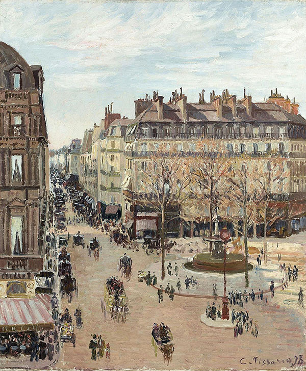 The Saint Honore Street by Camille Pissarro | Oil Painting Reproduction