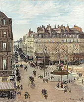 The Saint Honore Street By Camille Pissarro