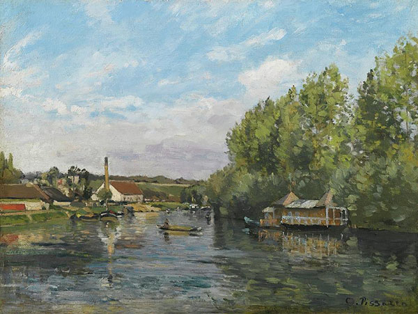 The Seine at Port Marly by Camille Pissarro | Oil Painting Reproduction