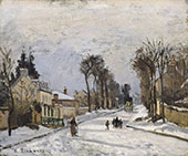 The Versailles Road at Louveciennes By Camille Pissarro