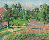 View of The Artist's Window Eragny By Camille Pissarro