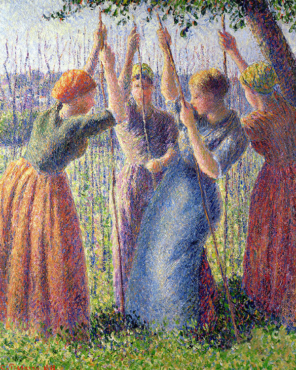 Women Planting Poles in The Ground 1891 | Oil Painting Reproduction