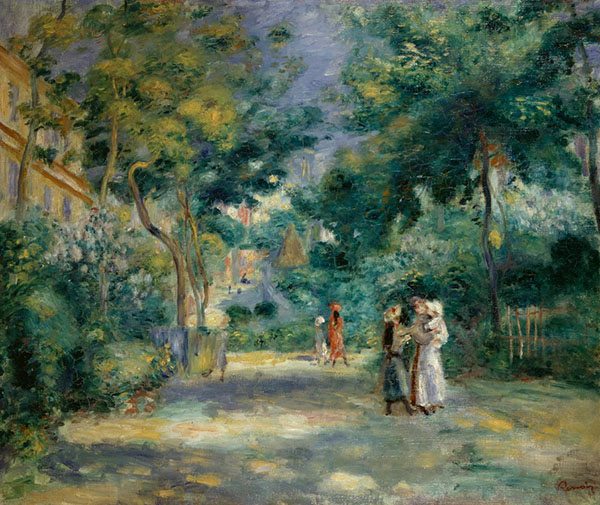 A Garden in Monmartre by Pierre Auguste Renoir | Oil Painting Reproduction