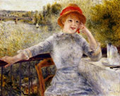 Aphonsine Fournaise on The Isle of Chatou 1879 By Pierre Auguste Renoir