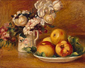 Apples and Flowers 1895 By Pierre Auguste Renoir