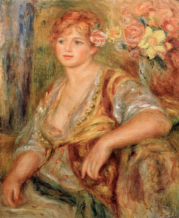 Blonde Girl with a Rose 1915 | Oil Painting Reproduction