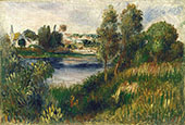 Landscape at Vetheuil 1890 By Pierre Auguste Renoir