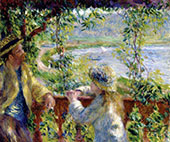 Near The Lake By Pierre Auguste Renoir