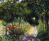 Woman at The Garden 1873 By Pierre Auguste Renoir