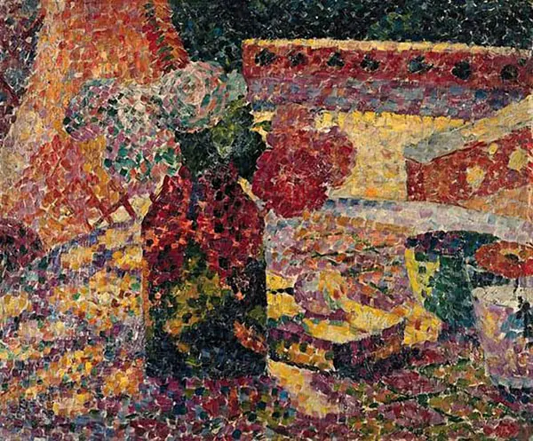 Nature Morte au Vase de Fleurs 1907 By Robert Delaunay