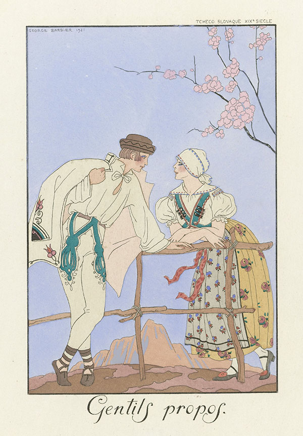 Gentils Propos by George Barbier | Oil Painting Reproduction