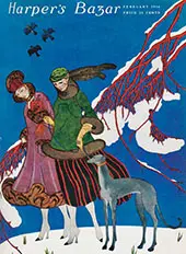 Harper's Bazar Cover February 1916 By George Barbier