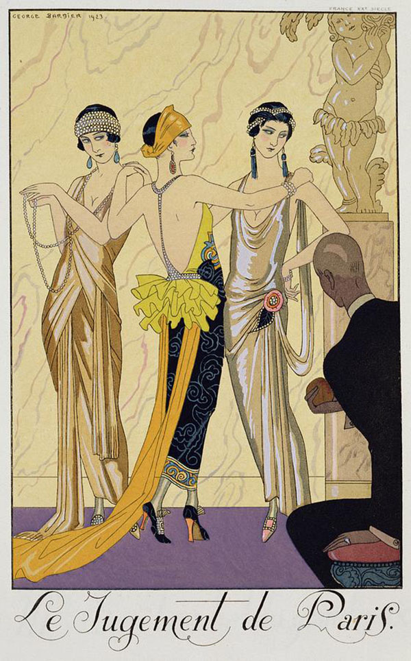 Judgement Paris 1923 by George Barbier | Oil Painting Reproduction