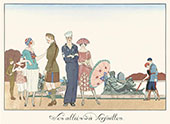 Les Allies a Versailles Illustration 1925 By George Barbier