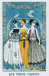 Les Trois Graces La Guirlande des Mois 1918 By George Barbier