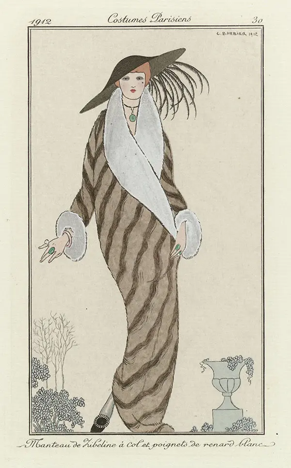 Manteau de Zibelin 1912 By George Barbier