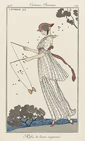 Robe de Linon Imprime By George Barbier
