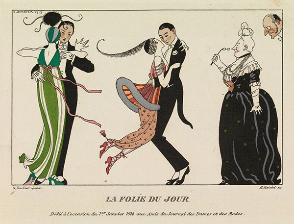 The Madness of The Day 1914 by George Barbier | Oil Painting Reproduction