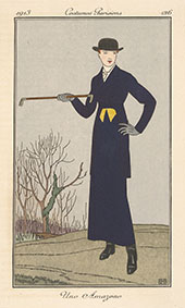 Une Amazone from Costumes Parisiens 1913 By George Barbier