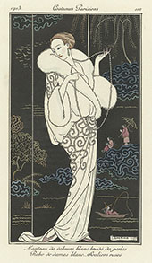 White Velvet Coat Embroidered with Pearls By George Barbier