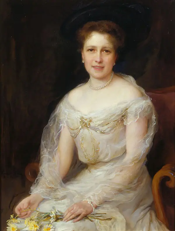Hereditary Princess Emanuel Zu Salm Salm nee Archduchess Maria Christina of Austria By Philip de Laszlo