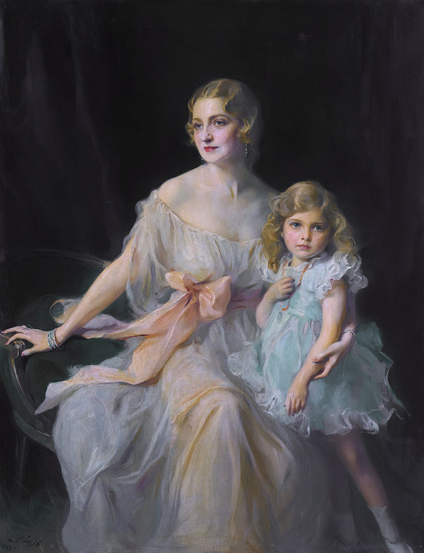 Mrs. Claude Leigh and Miss Virginia Leigh | Oil Painting Reproduction