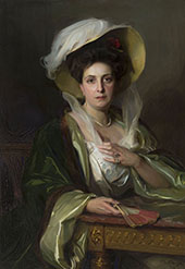 Portrait of a Lady in a Large Hat 1907 By Philip de Laszlo