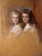 Portrait of Baronesses Marga and Dorothee Schroder By Philip de Laszlo