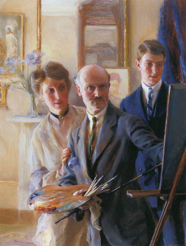 Self Portrait with Family 1918 | Oil Painting Reproduction