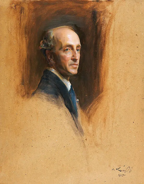 Study Portrait of Baron Georg Franckenstein 1925 By Philip de Laszlo