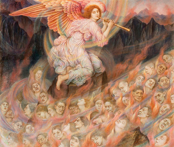 Angel Piping to The Souls in Hell 1897 | Oil Painting Reproduction