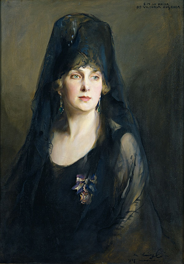 Victoria Eugenia de Battemberg Con Mantilla 1927 | Oil Painting Reproduction