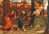 Blindness and Cupidity Chasing Joy from The City By Evelyn de Morgan