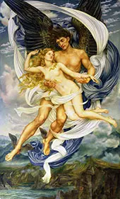 Boreas and Oreithyia 1896 By Evelyn de Morgan