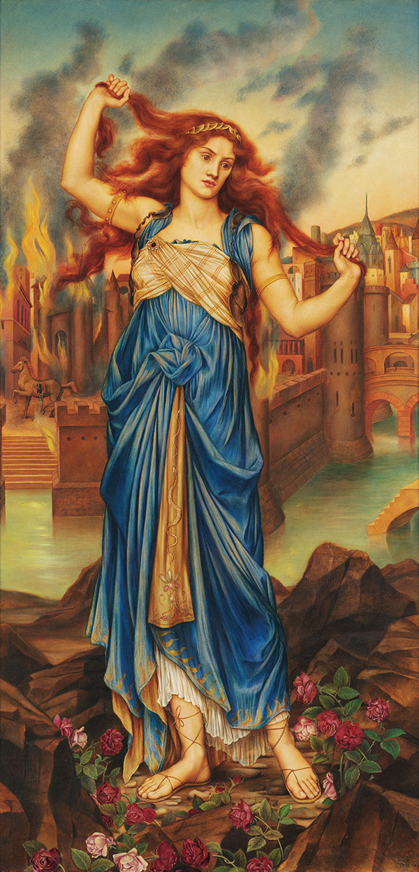 Cassandra 1898 by Evelyn de Morgan | Oil Painting Reproduction