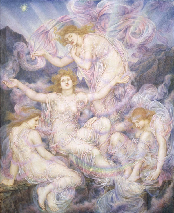 Daughters of The Mist by Evelyn de Morgan | Oil Painting Reproduction