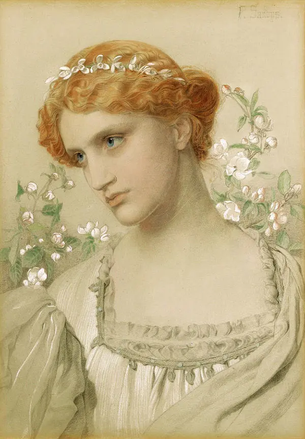 Apple Blossom By Frederick Sandys