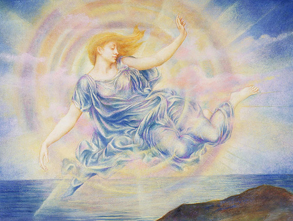 Evening Star over The Sea by Evelyn de Morgan | Oil Painting Reproduction