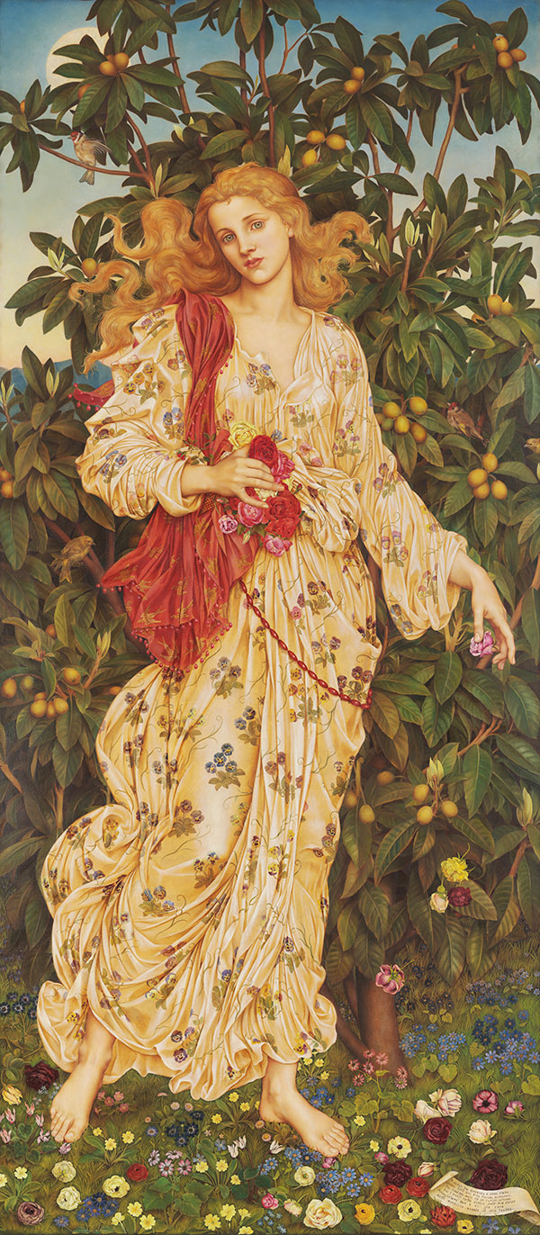 Flora 1894 by Evelyn de Morgan | Oil Painting Reproduction