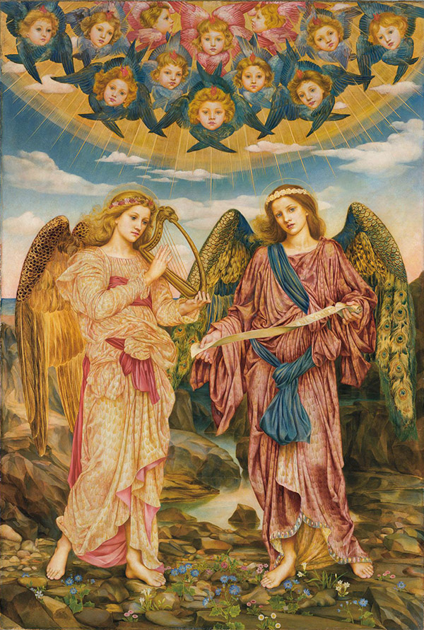 Gloria in Excelsis 1893 by Evelyn de Morgan | Oil Painting Reproduction