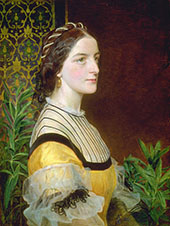 Portrait of a Lady Probably Anne Simms Reeve of Brancaster Hall Norfolk By Frederick Sandys