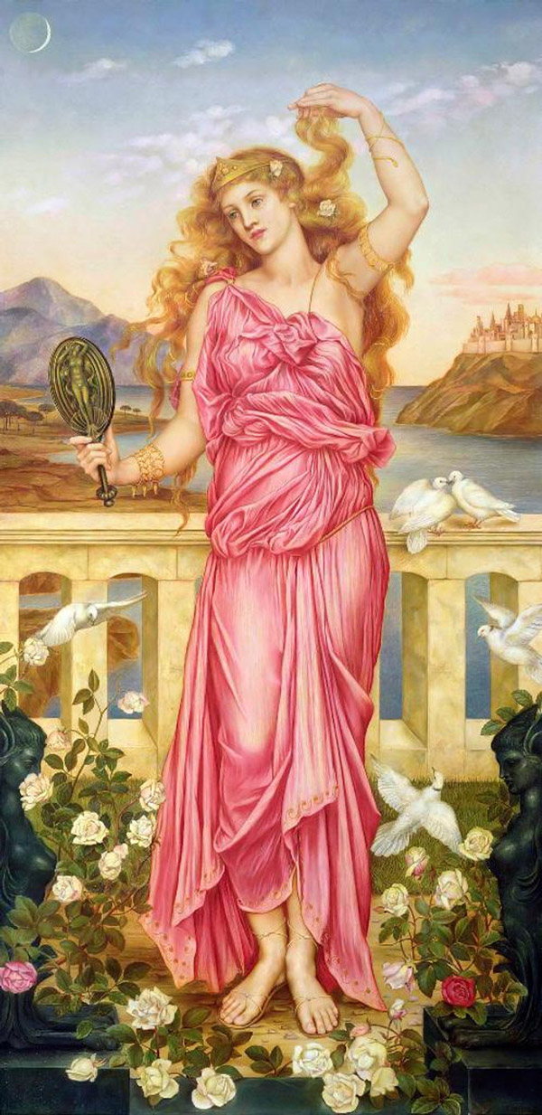 Helen of Troy 1898 by Evelyn de Morgan | Oil Painting Reproduction