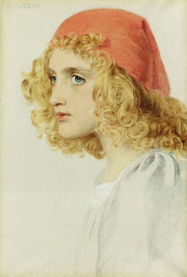 The Red Cap by Frederick Sandys | Oil Painting Reproduction