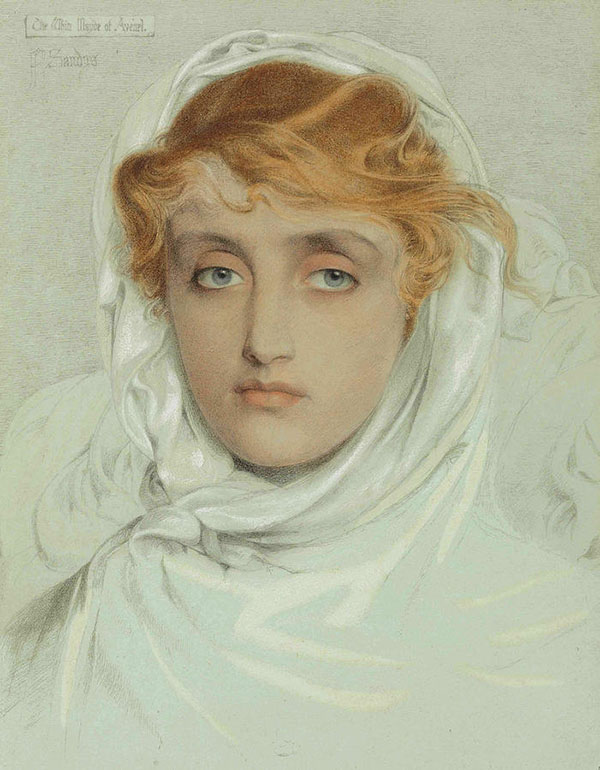 The White Mayde of Avenel by Frederick Sandys | Oil Painting Reproduction