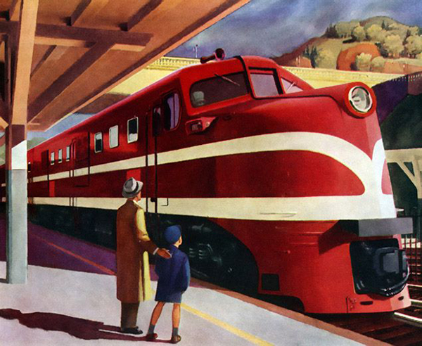 American Locomotive 1944 by Edward Hopper | Oil Painting Reproduction