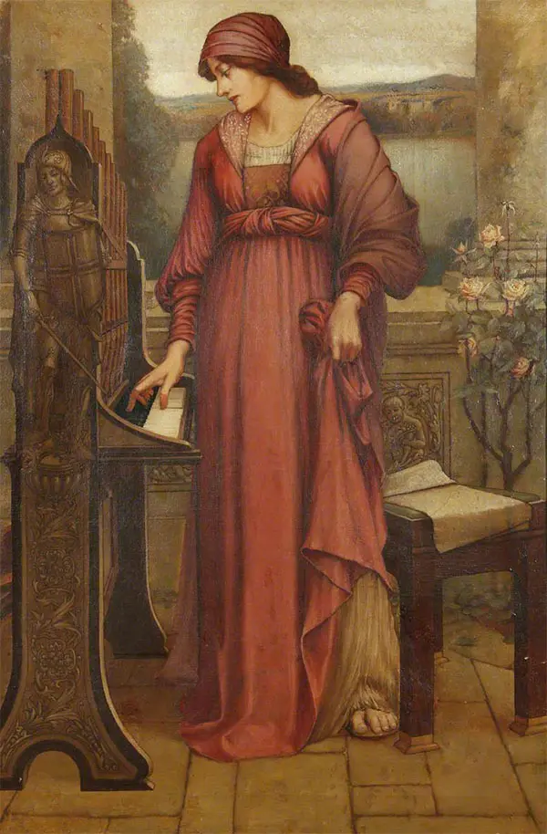 Music Sweet Music Saint Cecilia By Evelyn de Morgan