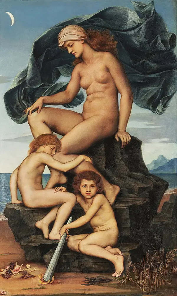 Sleep and Death The Children of The Night 1883 By Evelyn de Morgan