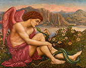 The Angel with The Serpent 1870 By Evelyn de Morgan