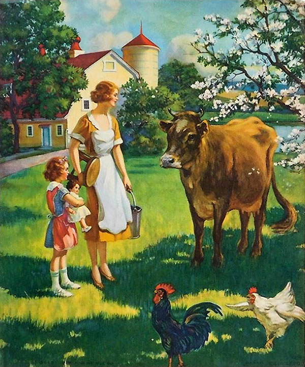 A Milking We will Go 1933 | Oil Painting Reproduction