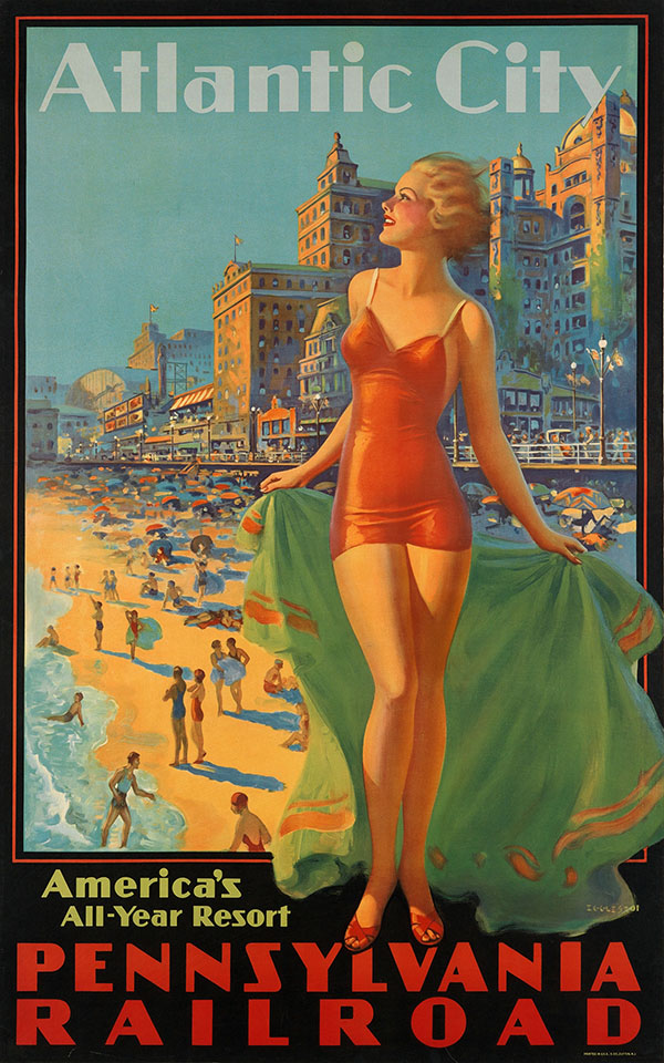 Atlantic City America's Great All Year Resort 1936 | Oil Painting Reproduction
